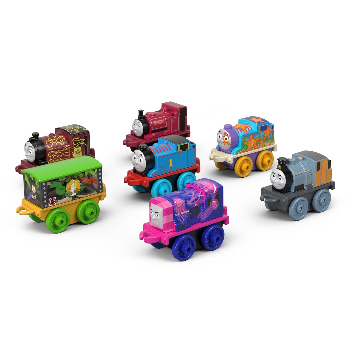 Thomas & Friends Minis: Train Engine Collectible, 7 Pack, Play Trains