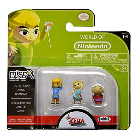 Legend of Zelda Micro Figure Set: Grandma  Aryll  Outset Link
