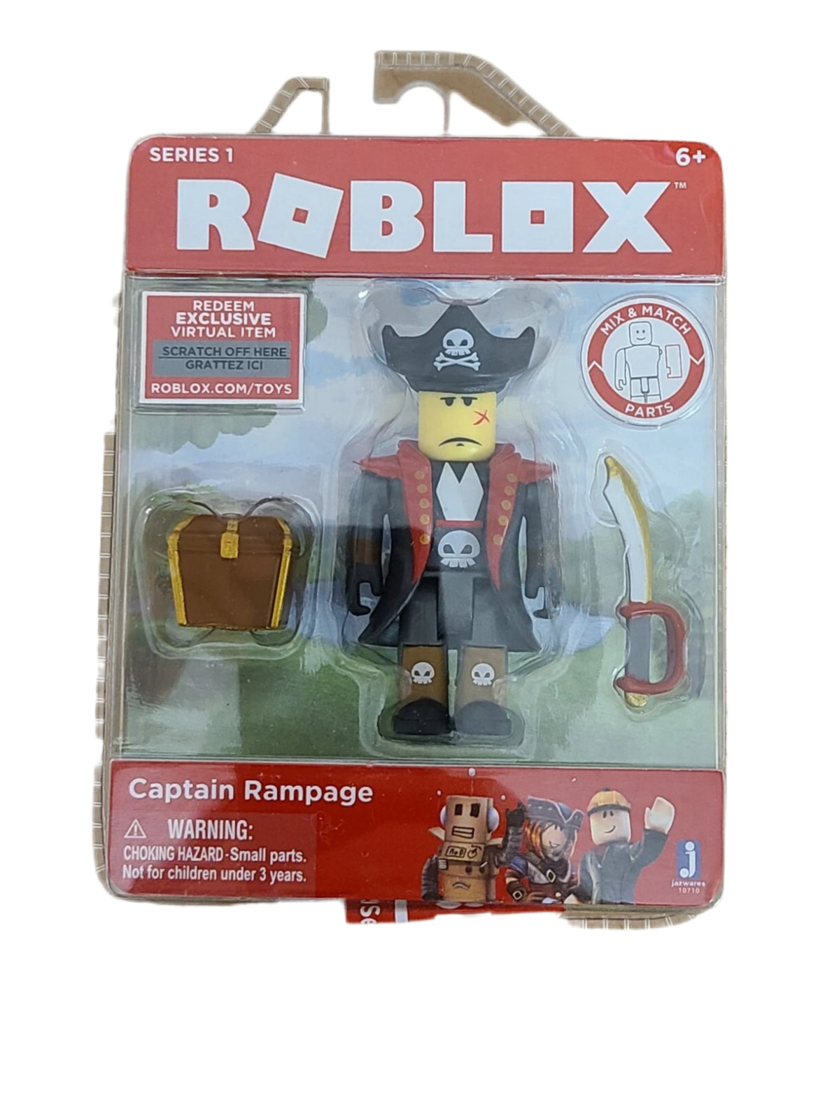 Roblox Action Collection - Captain Rampage Figure Pack [Includes Exclusive Virtual Item]